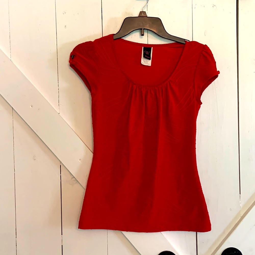 Juniors medium red blouse